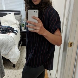 Madewell Central Drapey Shirt in Cornelia Stripe